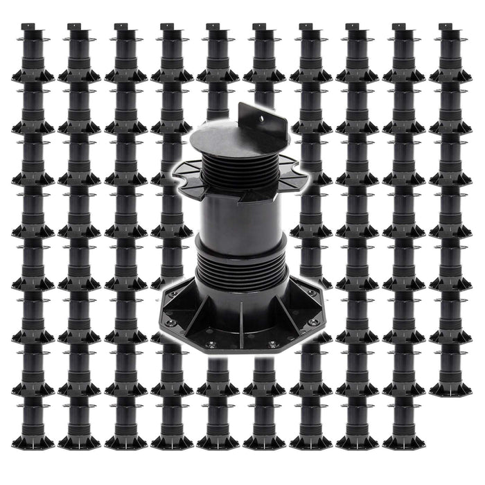 Set 80 supporti per pavimenti galleggianti Altezza regolabile 140-210mm Max 2700 kg Piedini per decking