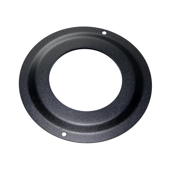 Rosone piccolo DN  80 mm d. esterno 150 mm. verniciato nero canna fumaria pellet