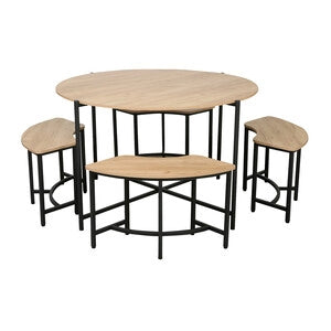 C SET TAVOLO TONDO C/4 PANCHE D 80 COMPACT ROUND- C LINE DESIGN- 1,0 pz