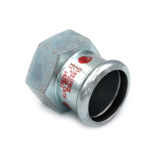 MANICOTTO MISTO FILETTO F A PRESSARE IN ACCIAIO CARBONIO STEEL PRES- 11/2 x 42- R.M.- pezzi 4