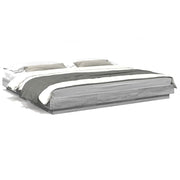 Letto matrimoniale | Letto per adulti | Giroletto Grigio Sonoma 180x200 cm in Legno Multistrato