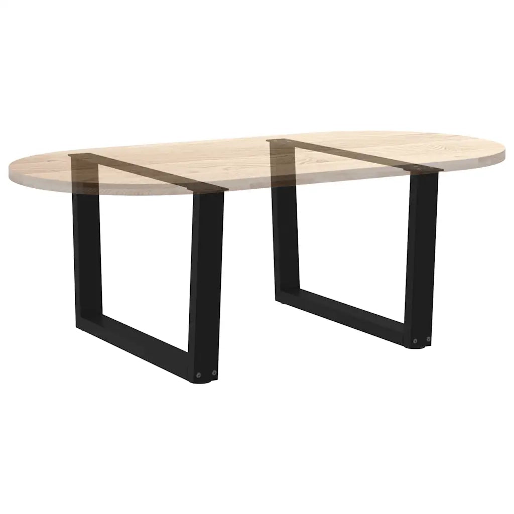 vidaXL Gambe per Tavolino da Caffè a Forma di V 2 pz Nere 70x(42-43,3) cm Acciaio