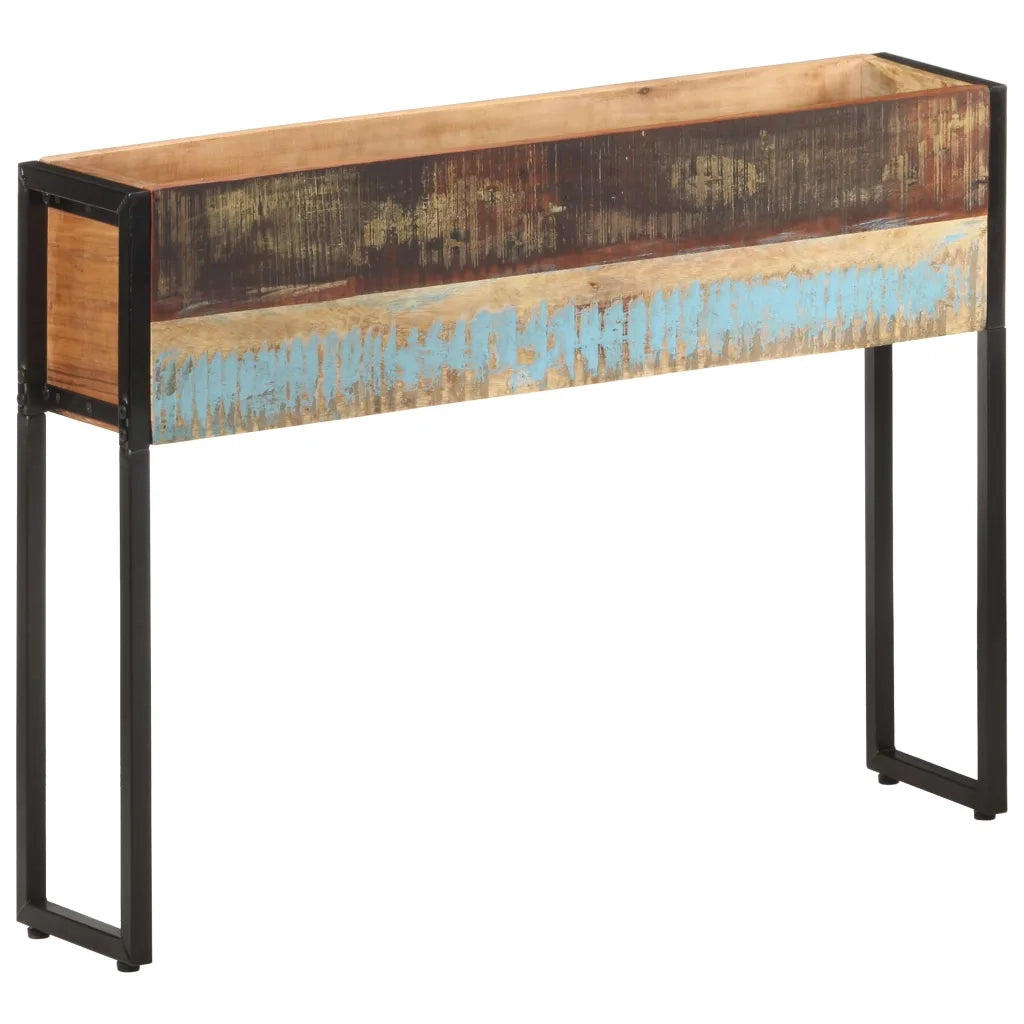 Fioriera | Cassetta per fiori | Vaso 90x20x68 cm in Legno Massello di Recupero