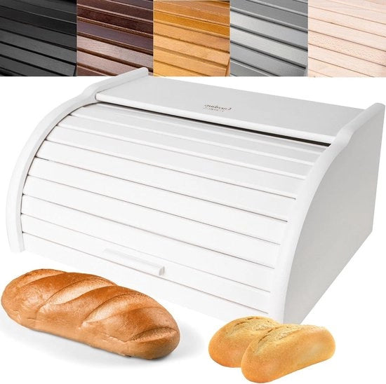 Contenitore in Legno per Cucina con Ruota - 40 x 275 x 185 cm - Beccale Naturale - Ideale per Il Secchio di Droga - Scatola per Il Cibo per Cucina