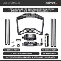 Aptaris Blackmagic Cinema Set Video Cage Rig System (incl. modulo asta 15mm) per BMC