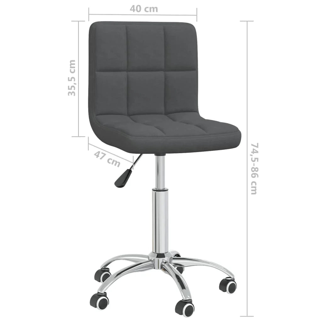 Sedia girevole da ufficio/studio tessuto grigio scuro 02_0024128