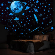 Decorazione Creativa per Bambini - Stelle del Cielo - Adesivi per Parete - PVC - 134 Pezzi - Decorazione per Camera da Letto