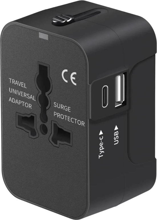 Adattatore universale per corrente elettrica - 2 porte USB - Adattatore per corrente elettrica universale
