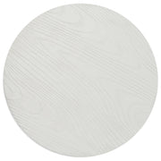 Tappeto in pelliccia sintetica di coniglio, bianco sporco, in poliestere, 160 cm rotondo morbido, a pelo lungo, motivo geometrico