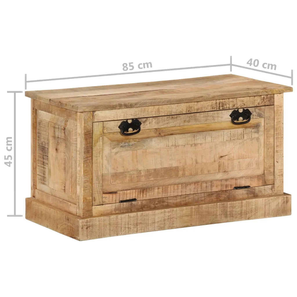 Panca con Scarpiera 85x40x45 cm in Legno Massello di Mango 337827