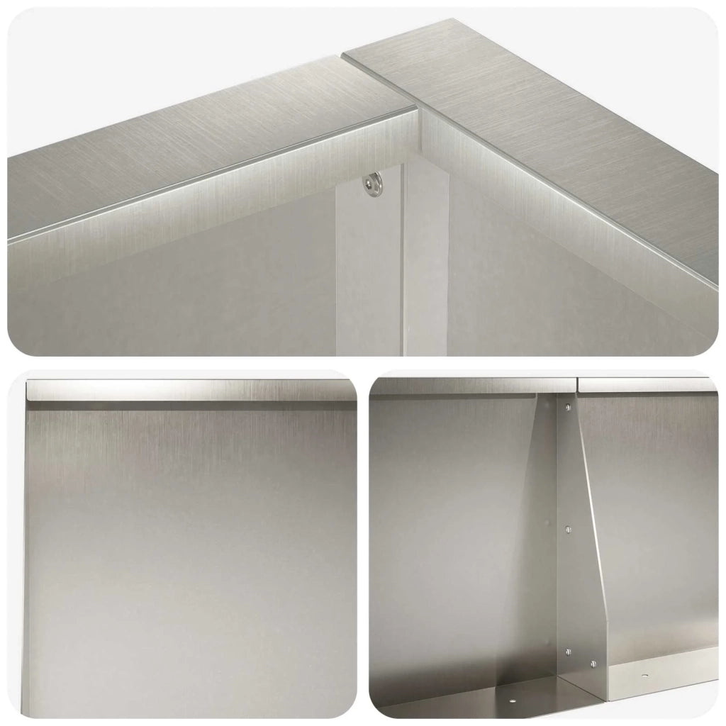 Muro di contenimento 6 pz 200 x 100 x 40 cm Acciaio Inox 3449230