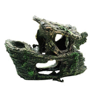 Trade Shop - Decorazione Per Acquario Relitto Nave Imbarcazione Resina Pesci Acqua Ornamento -
