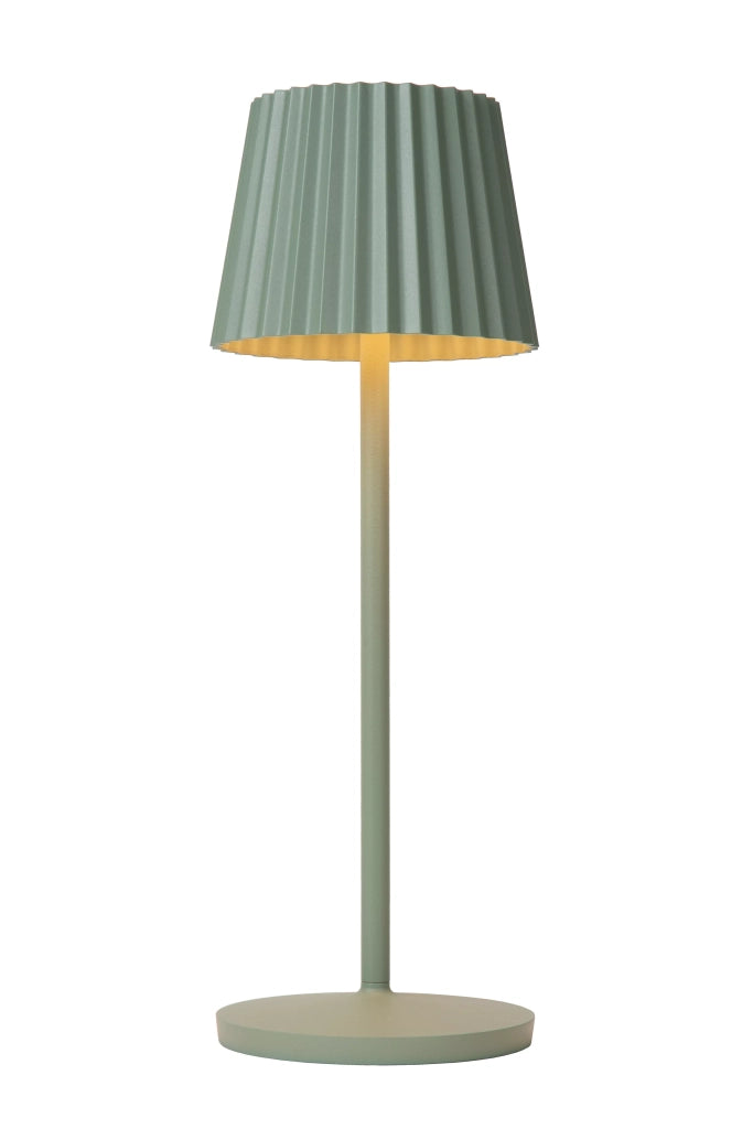 Lampada da tavolo esterna LED 2W a batteria verde Justine Lucide