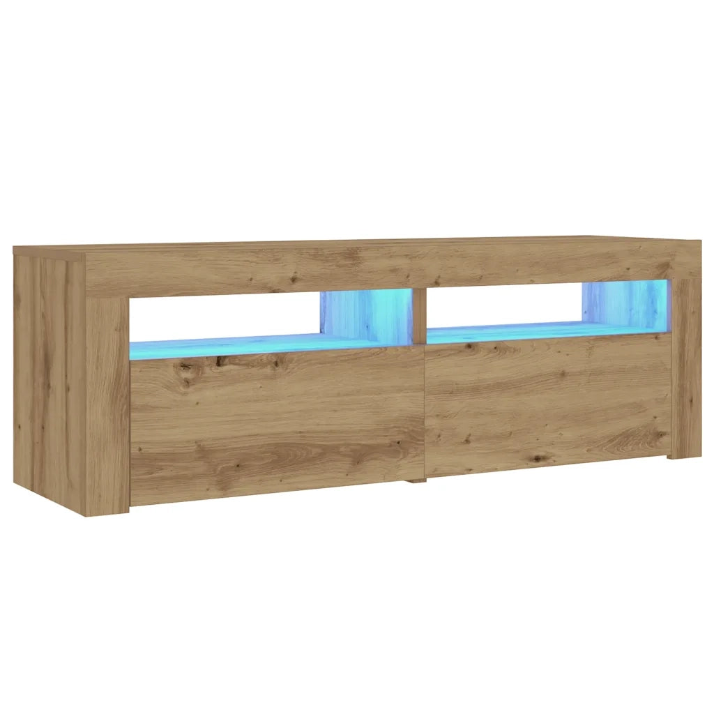 Comodini 2 pz con Luci LED Rovere Artigianale 60x35x40 cm 3329162
