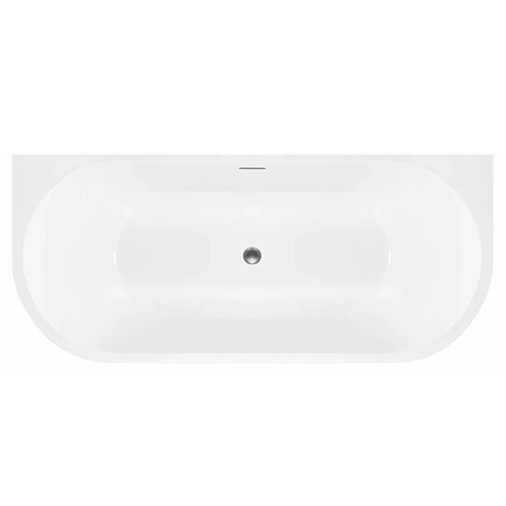 Vasca Bagno A Parete Olimpia 150cm Copritappo oro spazzolato