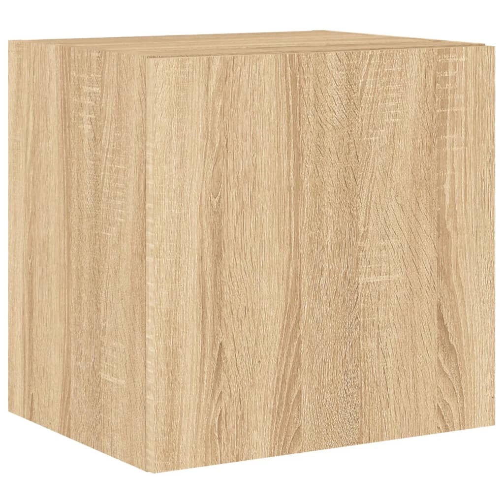 Mobile TV multimediale mensola TV credenza mobile TV sala da pranzo soggiorno parete attrezzata per camera da letto con luci LED rovere Sonoma 40,5 x 35 x 40 cm marrone 02_0028015