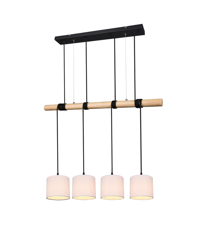 Lampada a Sospensione da Interno a LED in Metallo Nero Opaco