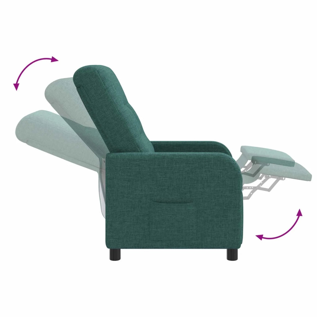 Divano Sedia-Poltrona Massaggiante Verde Scuro Tessuto 616243