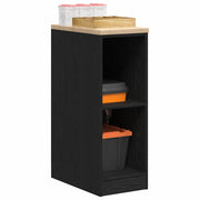 Armadietto da Garage Nero 30x51x85 cm in Legno Massello di Pino 860527