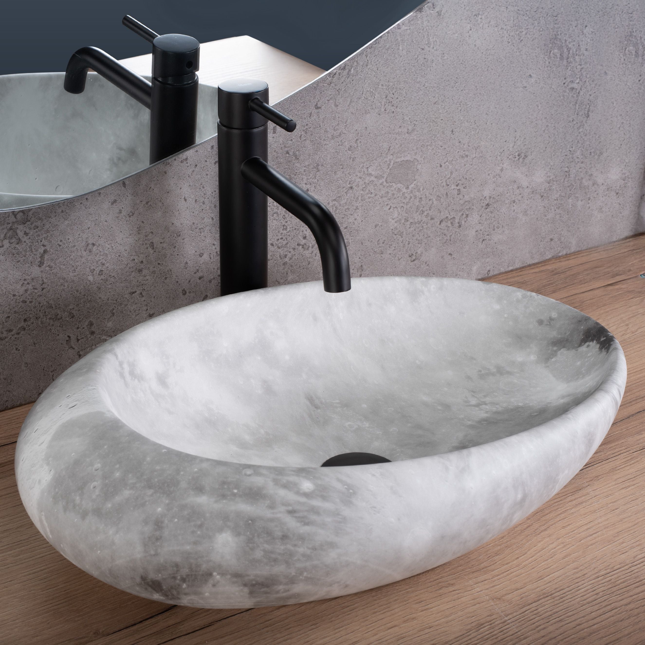 Lavabo Da Appoggio Rea Roxy C Stone L. Grey