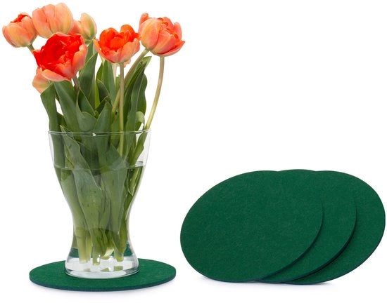 Sottopanchine in veltro di circa 25cm confezione da 4 (colore selezionabile) verde di cedro - sottopanchine in veltro per tavolo e bar come sottopanchine per bicchieri e sottopanchine per bicchieri per bicchieri e bicchieri
