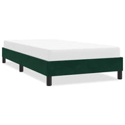 Giroletto senza Materasso-Struttura Letto Verde Scuro 90x220 cm in Velluto
