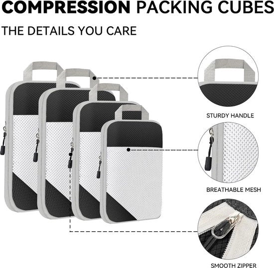 Borse di trasporto, organizzatori di viaggio per la conservazione, contenitori impermeabili per articoli di viaggio, abbigliamento, scarpe, cosmetici, prodotti da toeletta, 5 pezzi
