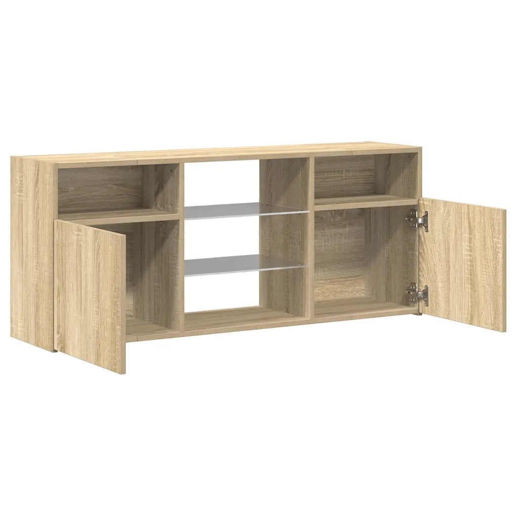 Mobile Porta TV con Luci LED Rovere Sonoma 120x30x50 cm cod mxl 7000
