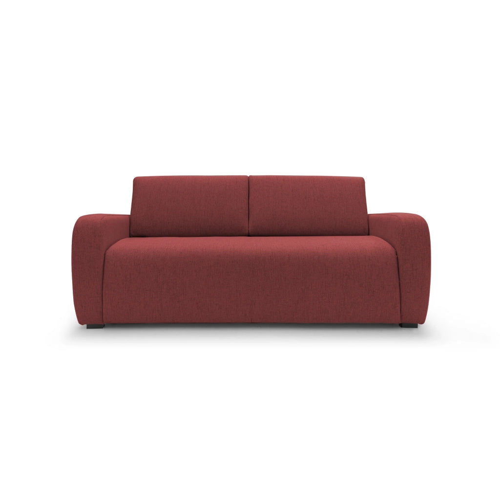 Duna Divano letto matrimoniale con materasso 20 cm in tessuto impermeabile T03 195 cm (mat. 140x197) rosso