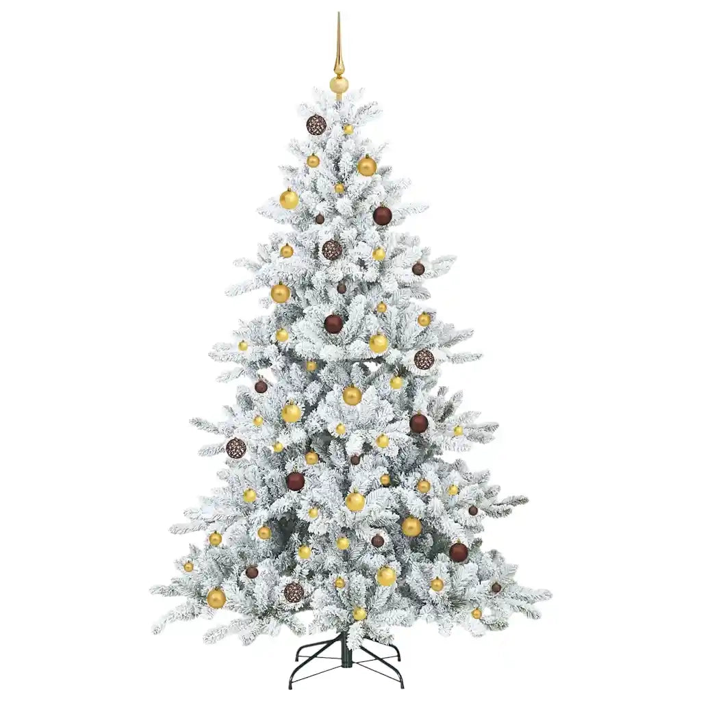 Albero di Natale Artificiale con Rami Pieghevoli Bianco 210 cm 3397728