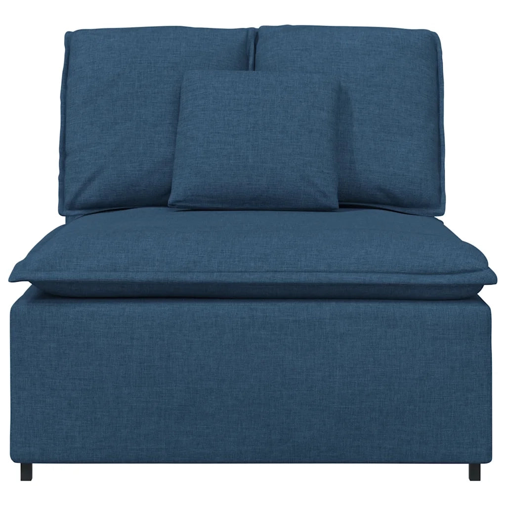 vidaXL Modulo Centrale Divano Modulare con Cuscini Blu 100 cm