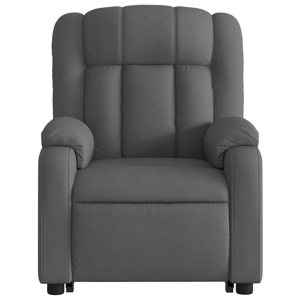 Poltrona Alzapersona Massaggi Reclinabile Grigio Scuro Tessuto 3205329