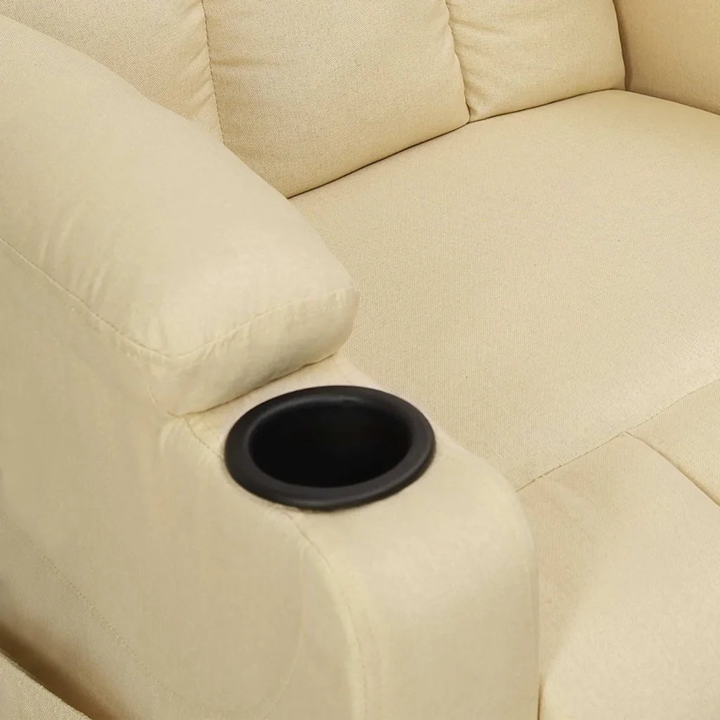 Divano Sedia-Poltrona Reclinabile in Tessuto Crema 868622