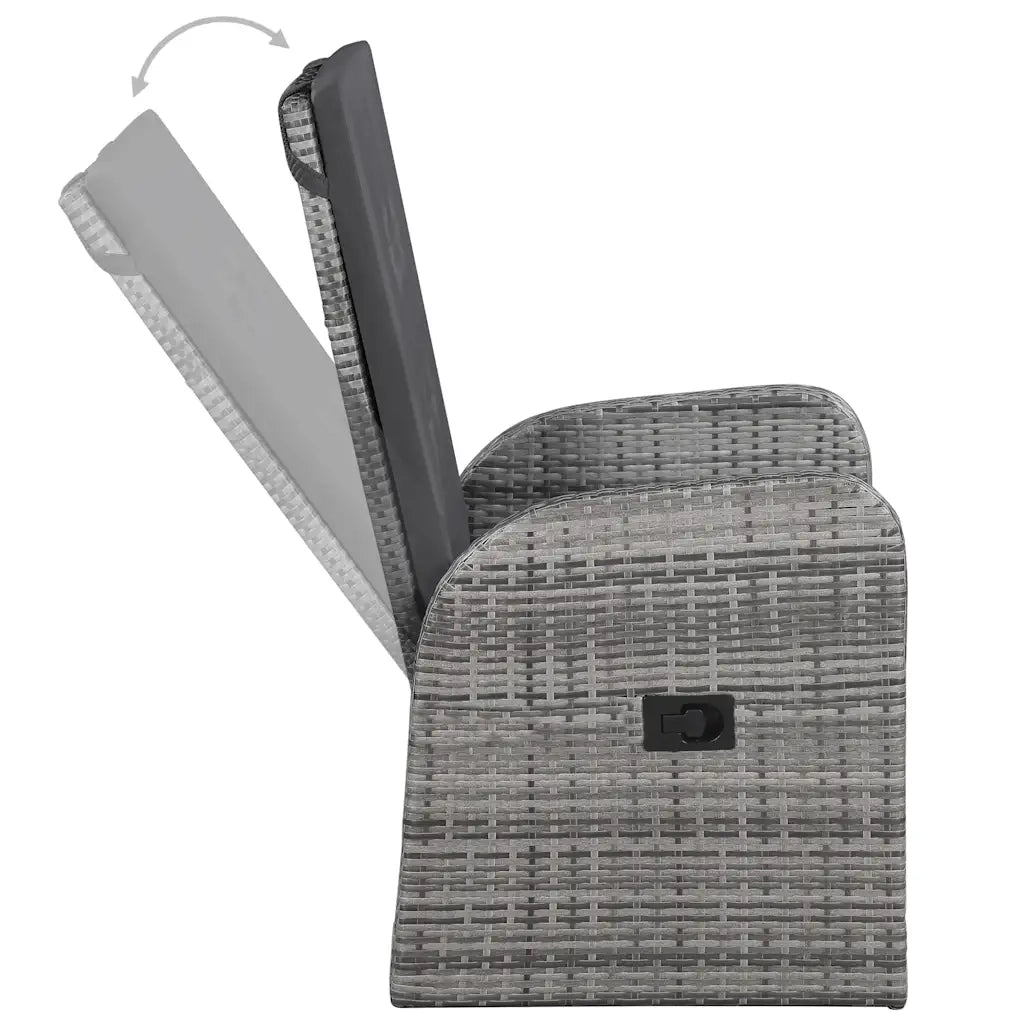 Set da Pranzo da Giardino 7 pz Grigio cod mxl 48334