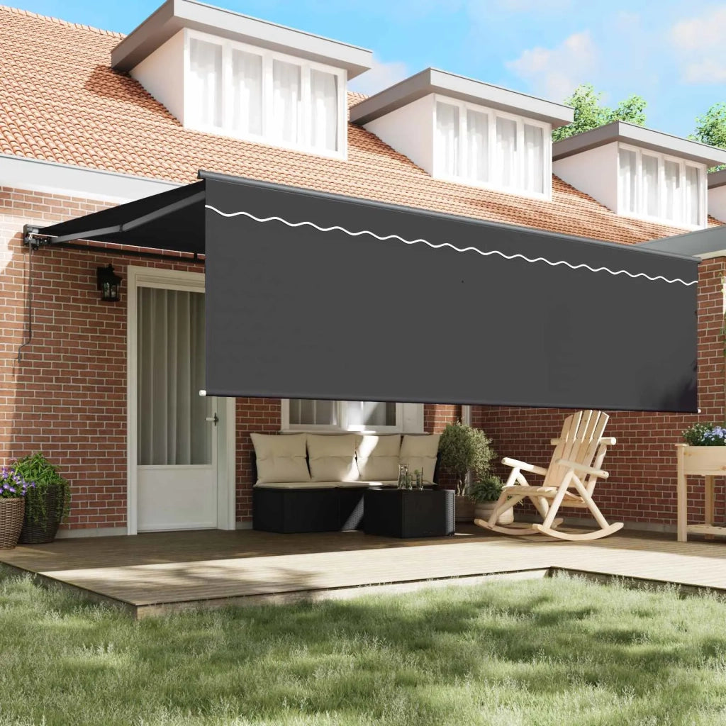 Tenda Retrattile Antracite 450 × 300 cm Poliestere e Alluminio 3330873