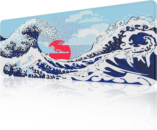 Tastiera da scrivania XL per surfen e gaming, misura 800 × 300 × 3 mm, con bordi rifiniti e base antiscivolo in gomma, adatta per tastiere e pad per giocatori