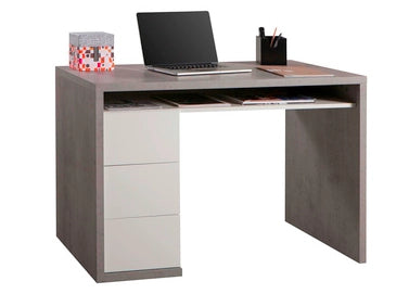 SCRIVANIA PRIVILEGIO CON 3 CASSETTI 110X60X75H COLORE CEMENTO