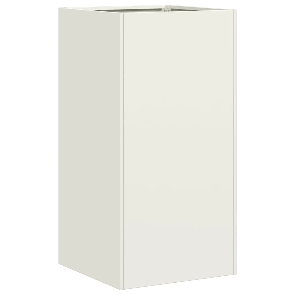 Fioriera Bianca 40x40x80 cm in Acciaio Laminato a Freddo 860704