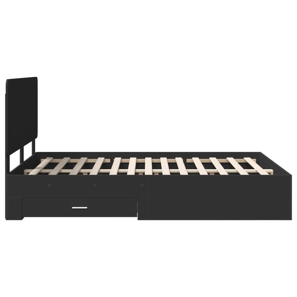 Struttura del letto Nero 140 x 190 cm Legno multistrato 3412784