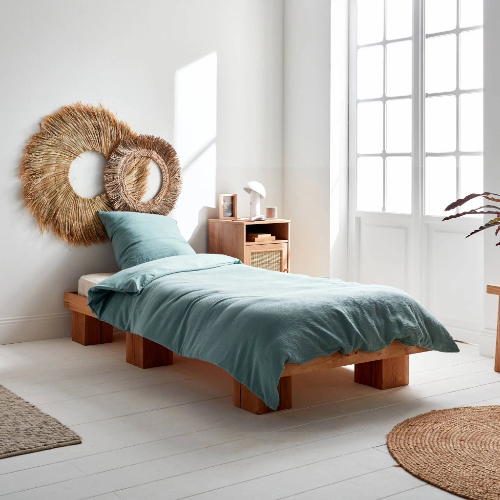 Set biancheria da letto in cotone verde