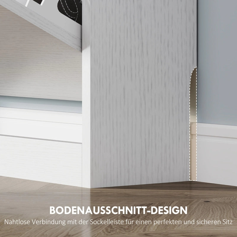 ARMADIO PORTASCARPE A 3 RIBALTE 80 x 17 x 108 cm Bianco