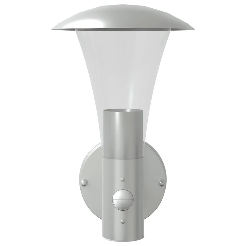 Applique per Esterno con Sensore Argento in Acciaio Inox 4006238