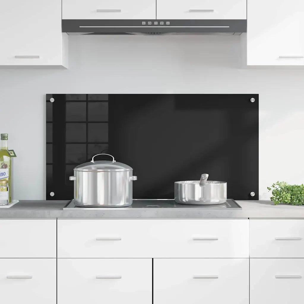 Schienale da cucina Nero 100 x 50 cm vetro temperato CFW9390566