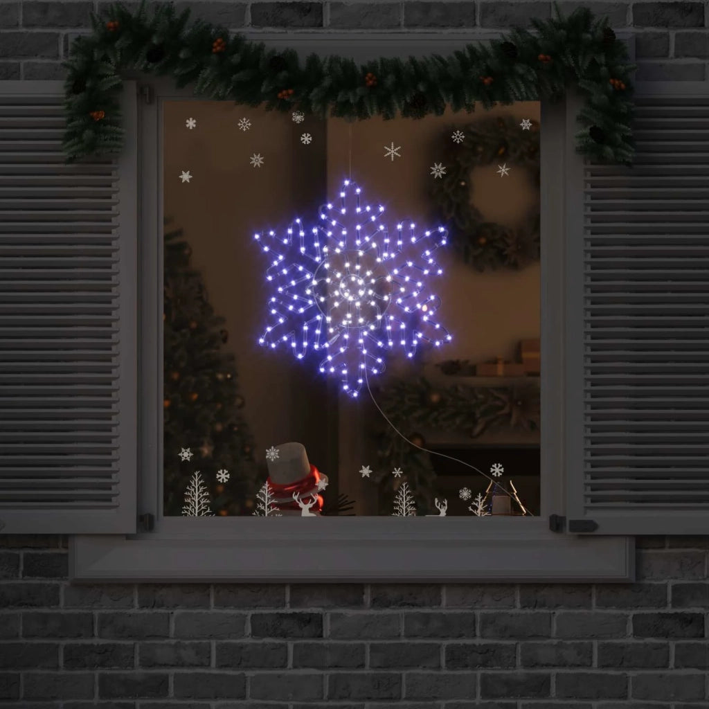 Fiocco di Neve di Natale Blu 55,5 x 55,5 x 0,75 cm PVC