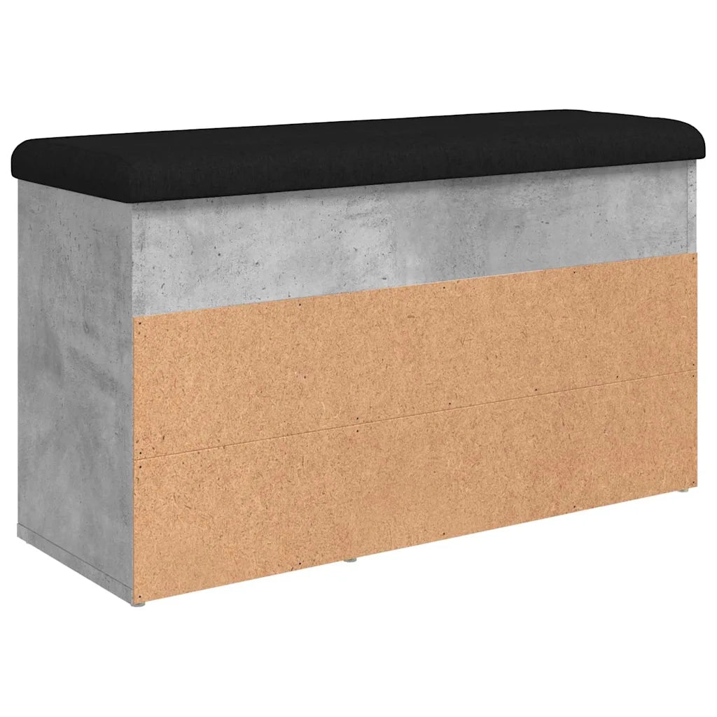 Panca per Scarpe Grigio Cemento 82x32x45,5cm Legno Multistrato 835029