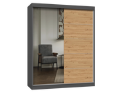 Armadio IGA 160 A/C antracite artisan 1 X specchio szprosy per camera da letto ingresso guardaroba