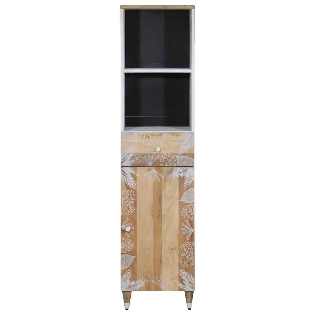 Mobile da Bagno 38x33,5x160 cm in Legno Massello di Mango