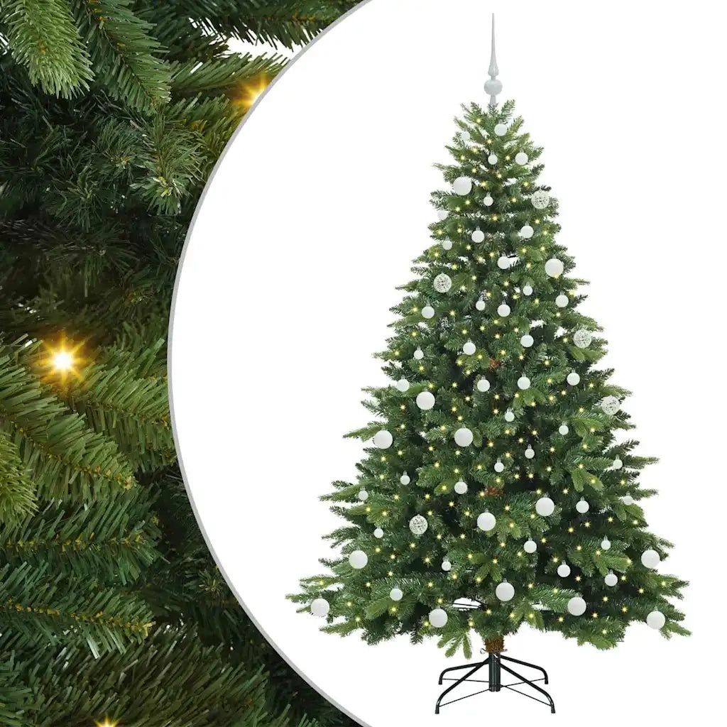 Albero di Natale artificiale con 300 LED Verde 180 cm PE e PVC 3397552