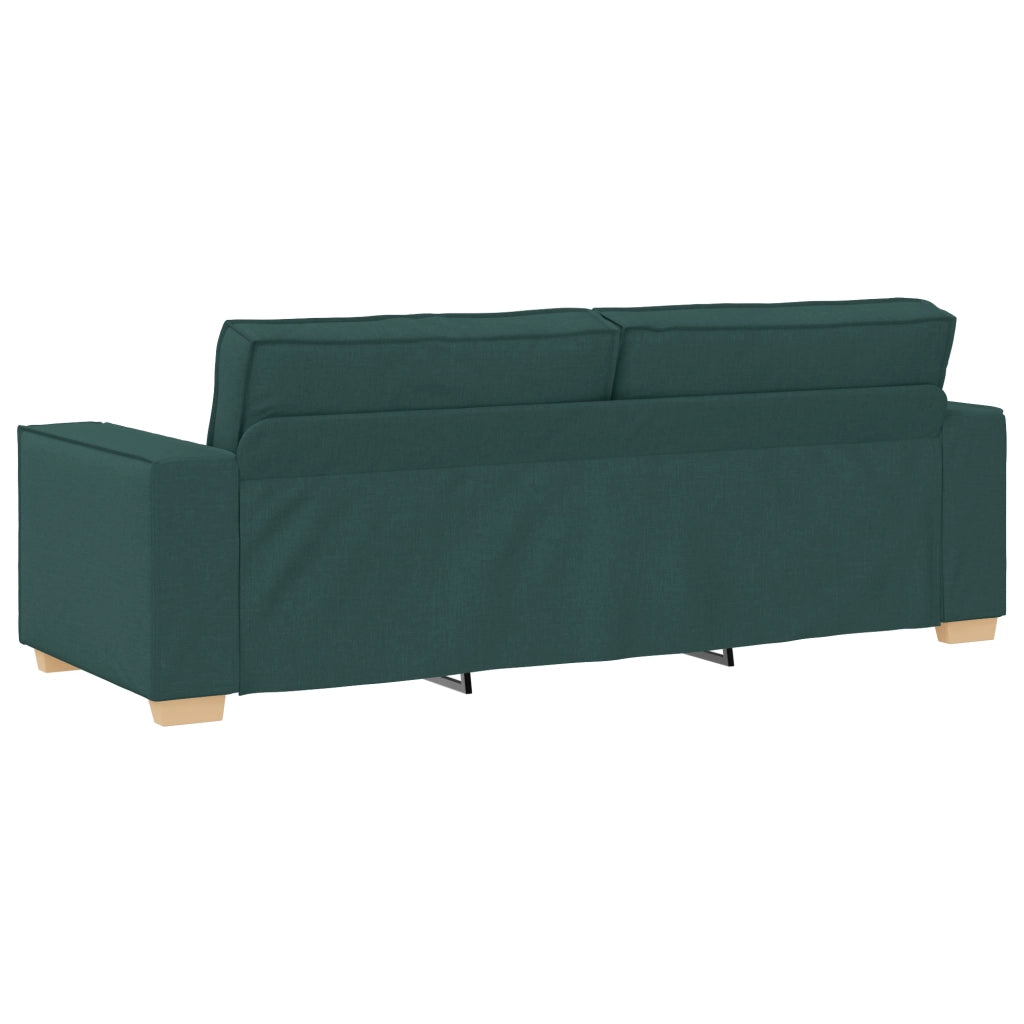 Divano a 3 posti verde scuro 180 cm in tessuto