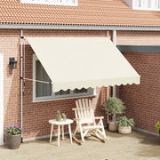 Tenda da Sole Retrattile Manuale-Tenda parasole per Patio 300 cm Crema